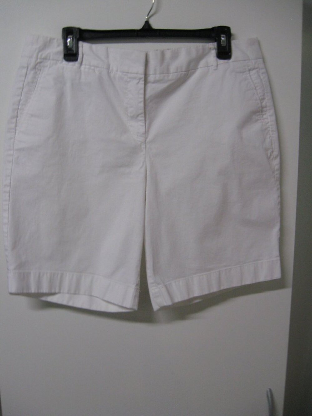 J. Crew White Cotton Blend Bermuda Shorts 9 " Inseam Size 12